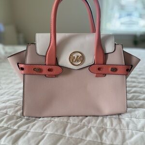 Michael Kors Pink Leather Satchel Crossbody Bag NWOT